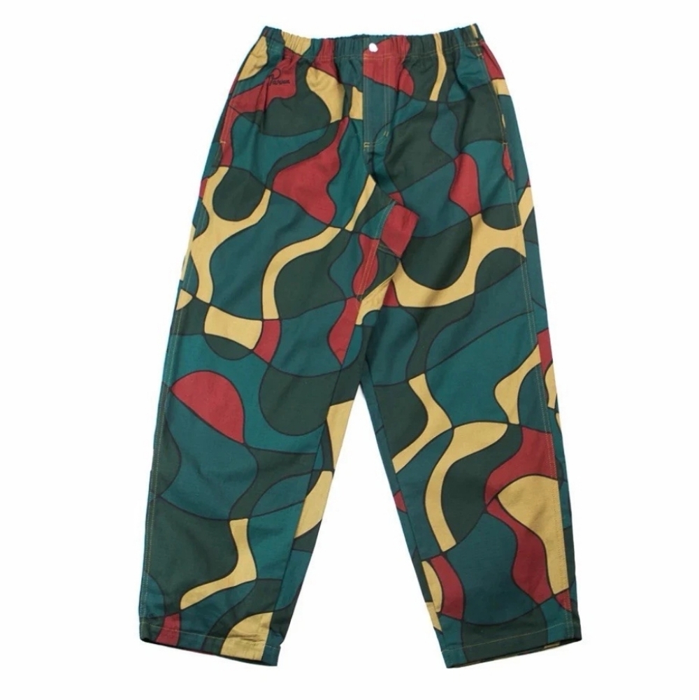 New PARRA TREES IN WIND RELAXED PANTS CAMO GREEN